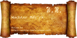 Wachter Márk névjegykártya