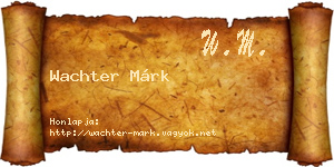 Wachter Márk névjegykártya